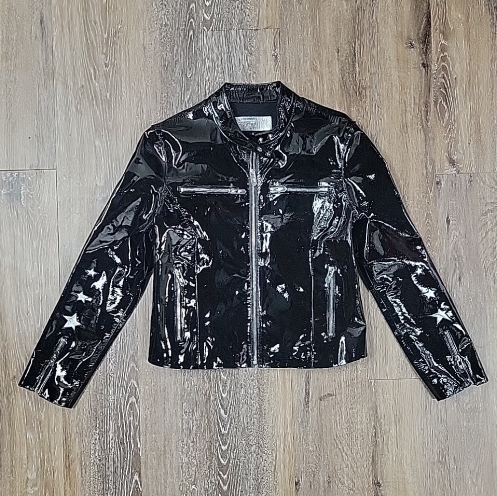 The Mighty Company X llaria Urbanati Miss Galaxy Lamb Leather Jacket Size Small
